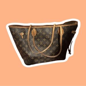 Louis Vuitton Classic Shopper Tote Bag Large Brown